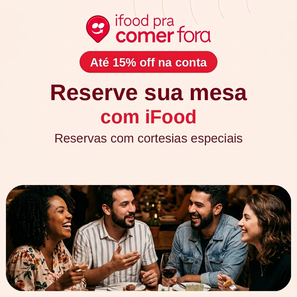 iFood pra comer fora - Vai comer fora? Reserve antes de sair e aproveite as ofertas